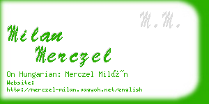 milan merczel business card